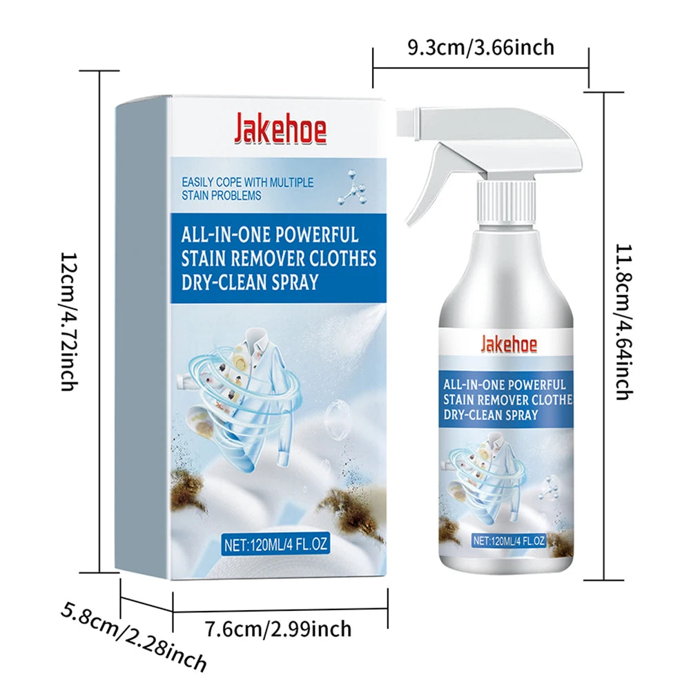 Laundry Stain Remover Spray All In 1 Powerful Stain Remover Clothes Dry-Clean Spray Water-Less Fabric No Water Needed Cleaner Peaceful Pleasures Health and Wellness