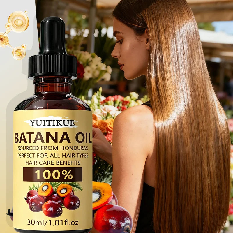 YUITIKUE 100% Pure Batana Oil 30ml Sourced From Honduras Natural Hair Care Oil for All Hair Types Peaceful Pleasures Health and Wellness