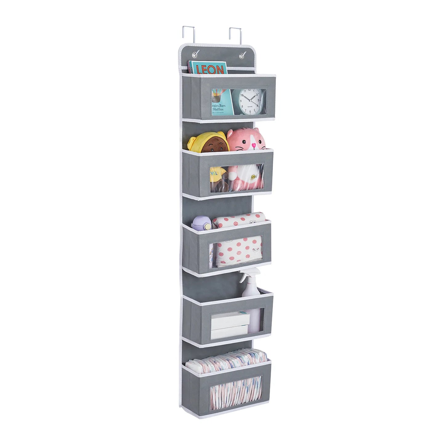 Over the Door Hanging Organizer – 1–5 Pockets, Wall Mount