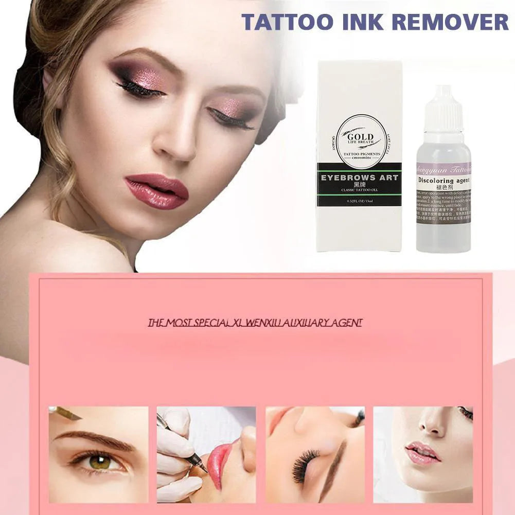 Painless Tattoo Remover & Fading Agent, Tattoo Removal Oil to Effectively & Gradually Fade Tattoos,Eyebrow Color Remover Agent Peaceful Pleasures Health and Wellness