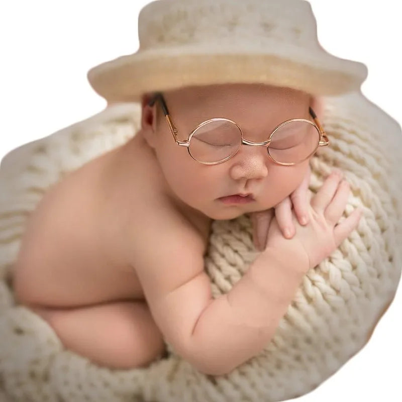 Newborn Photography Glasses -- Baby Photo Prop for Infant Boy & Girl Shoot - Soft Silicone Frame (0-12 M) - Fotografía neonatal Peaceful Pleasures Health and Wellness