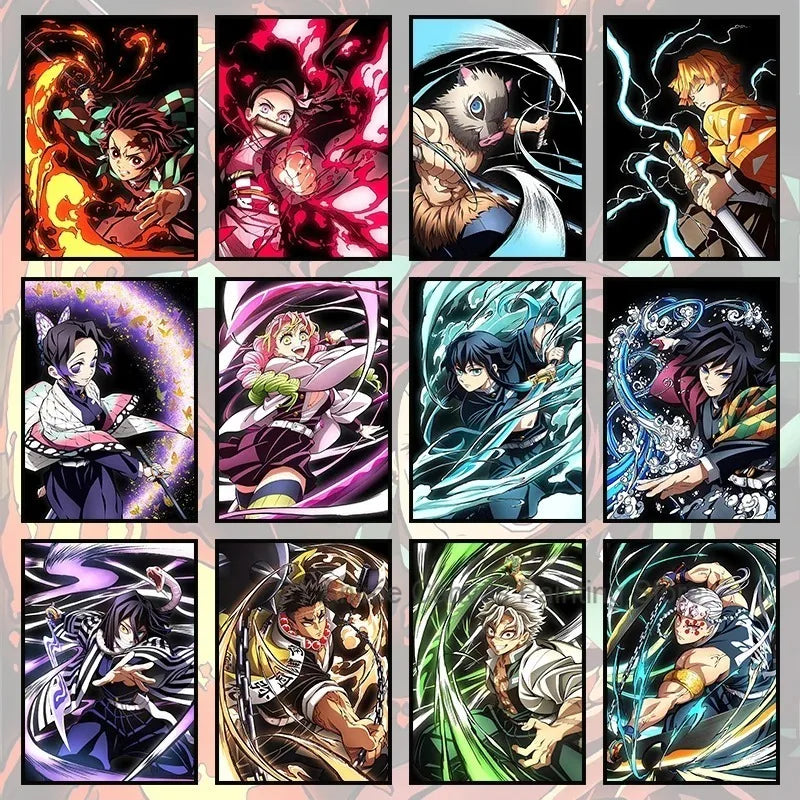 Japanese Anime Demon Slayer Wall Art Poster Nezuko and Tanjiro Home Decor Prints Living Room Bedroom Canvas Painting Mural Gifts Peaceful Pleasures Health and Wellness