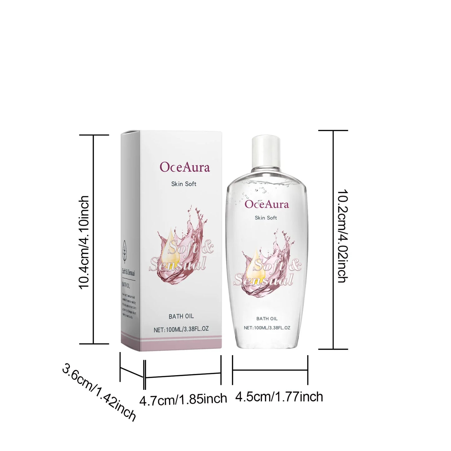 OceAura Body Moisturizing Oil – Brightening Dry Skin Care 3.38oz