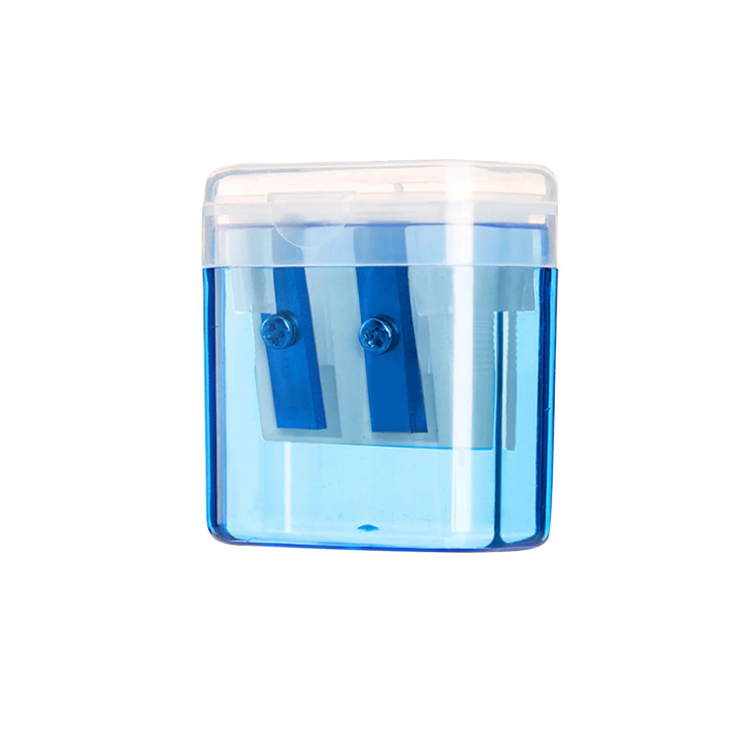 A color random student two-hole pencil sharpener for children's school supplies - a must-have for starting school Peaceful Pleasures Health and Wellness Blue