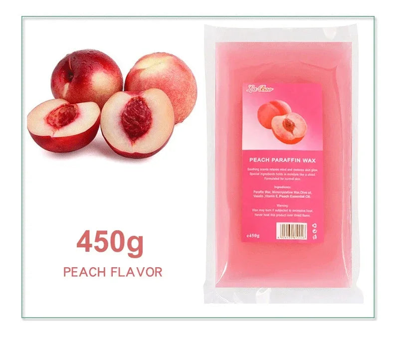 1/3Pcs Care Paraffin 200g/450g Moisturizing Hands And Feet Mask Peel Off SPA Restores Gloss Nourishing Hands Feet Hydrating Mask Peaceful Pleasures Health and Wellness 450gHW-Peach