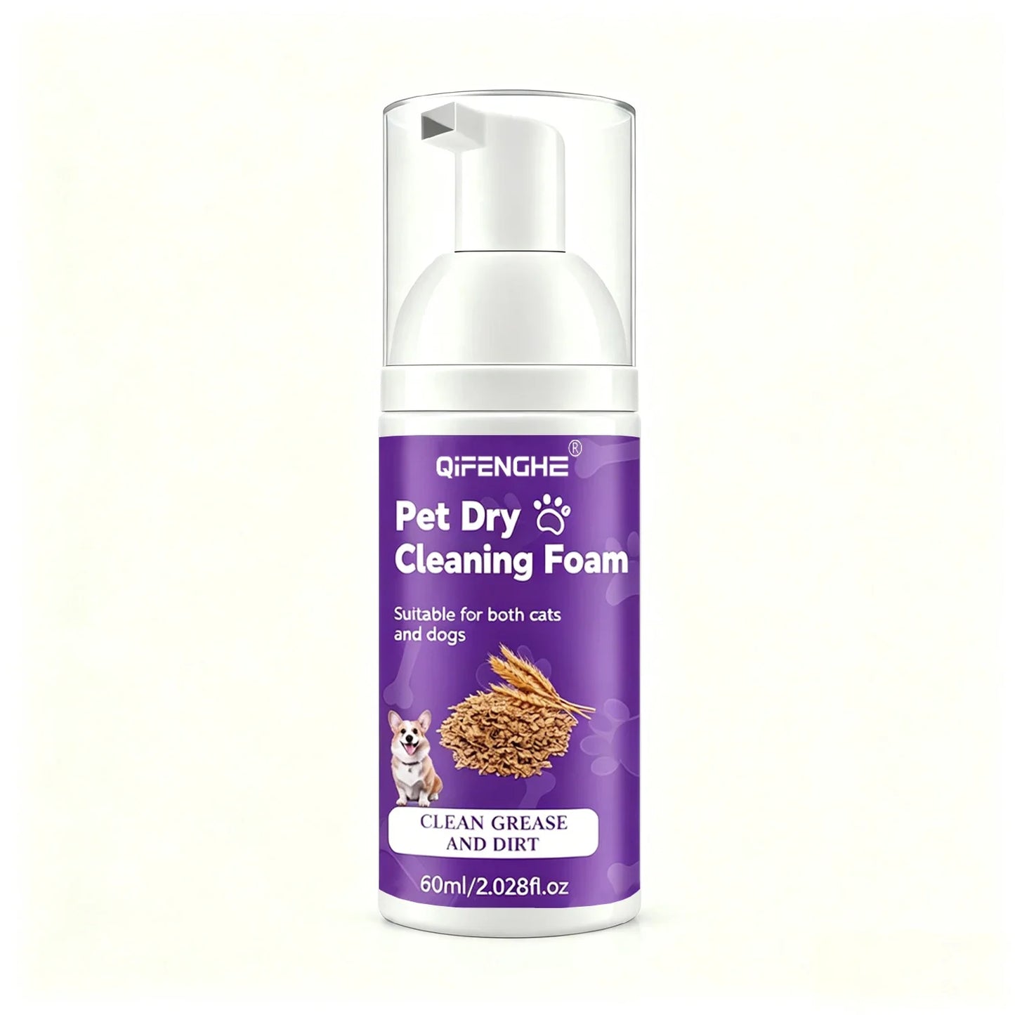 Waterless Dry Foam Shampoo for Dogs & Cats – No Rinse