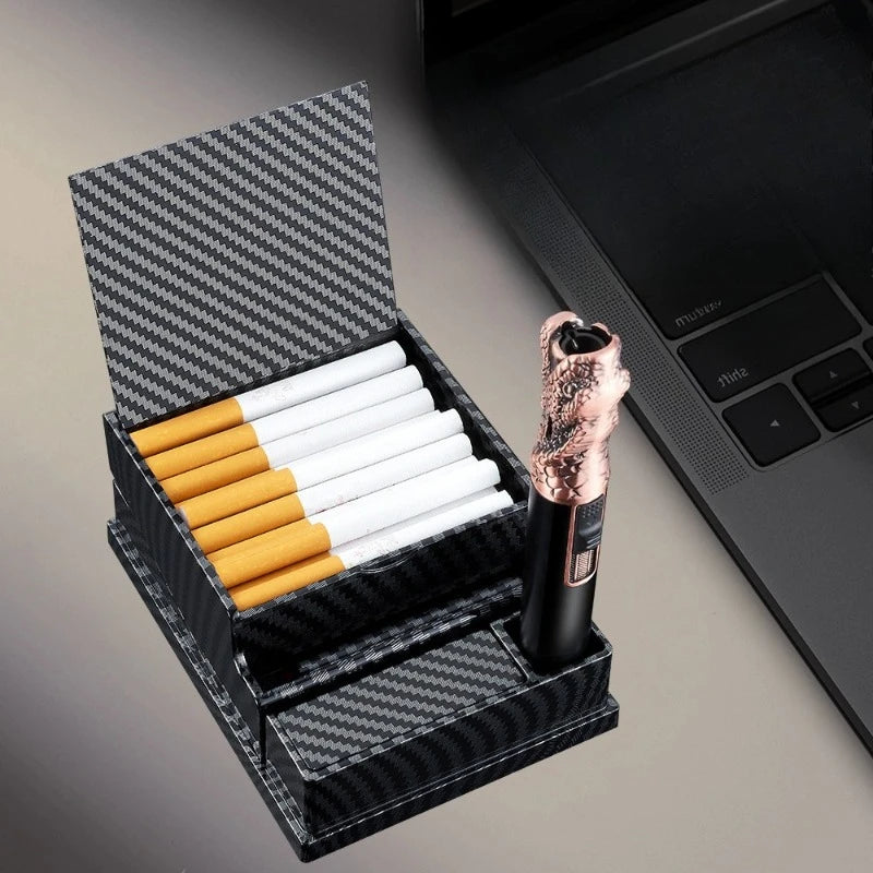 Sturdy Portable Cigarettes Case Automatic Eject One-Click Cigarettes Retrieval Can Store 20 Cigarettes Box For Indoor Outdoor Peaceful Pleasures Health and Wellness