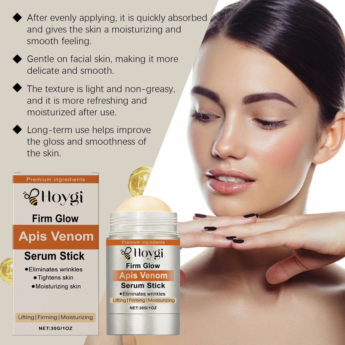 Bee Venom Serum Stick Eliminates Wrinkles Improve Sagging Skin Increase Elasticity Reduce Redness Firming Lifting Skin Care 30g Peaceful Pleasures Health and Wellness