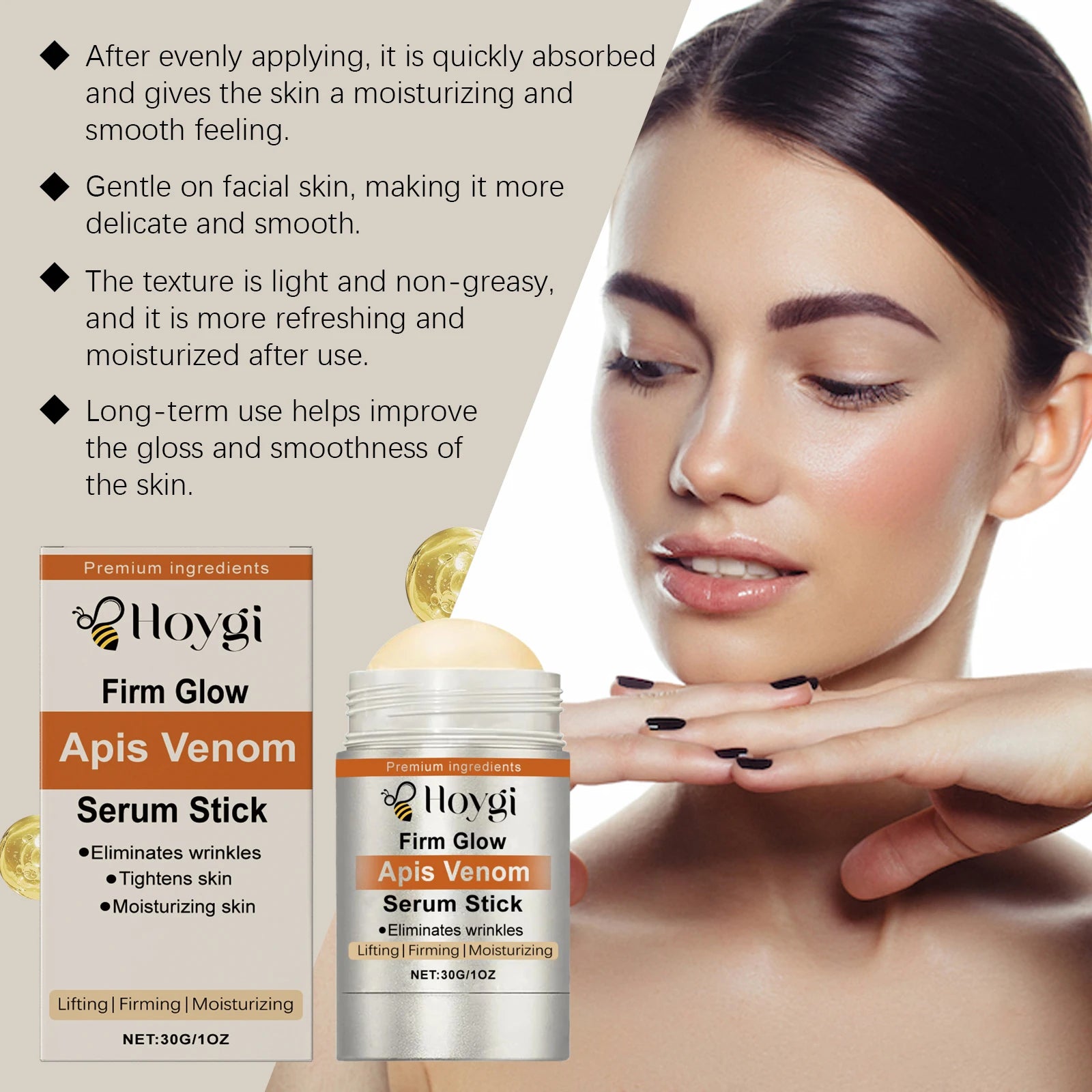 Bee Venom Serum Stick Eliminates Wrinkles Improve Sagging Skin Increase Elasticity Reduce Redness Firming Lifting Skin Care 30g Peaceful Pleasures Health and Wellness