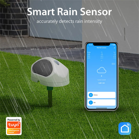 Tuya WiFi Rain Sensor Rainfall Duration Detection Outdoor Waterproof Battery Powered For Smart Life App Control Home Automation Peaceful Pleasures Health and Wellness