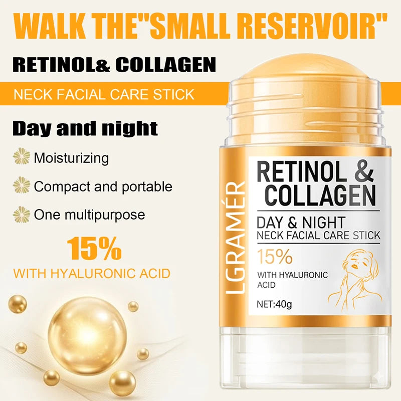 1/2PCS Retinol & Collagen Neck Facial Care Cream - 40g | Firming, Moisturizing & Lifting | Hyaluronic Acid for All Skin Types Peaceful Pleasures Health and Wellness