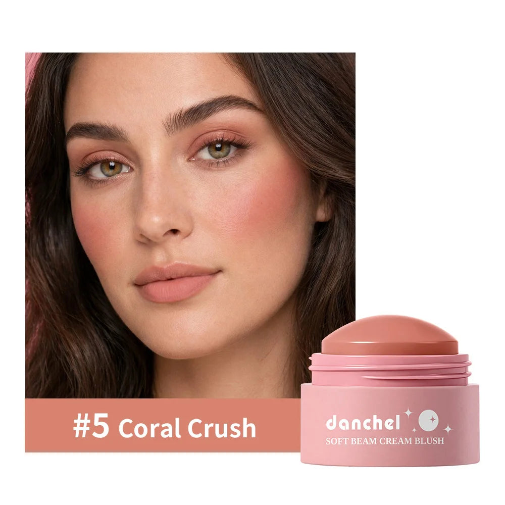 Natural Looking Matte Blush Stick Waterproof Long Lasting Hydrating Blendable Cream Blush Balm Lightweight Cheek Makeup Cosmetic Peaceful Pleasures Health and Wellness 5 Coral Crush