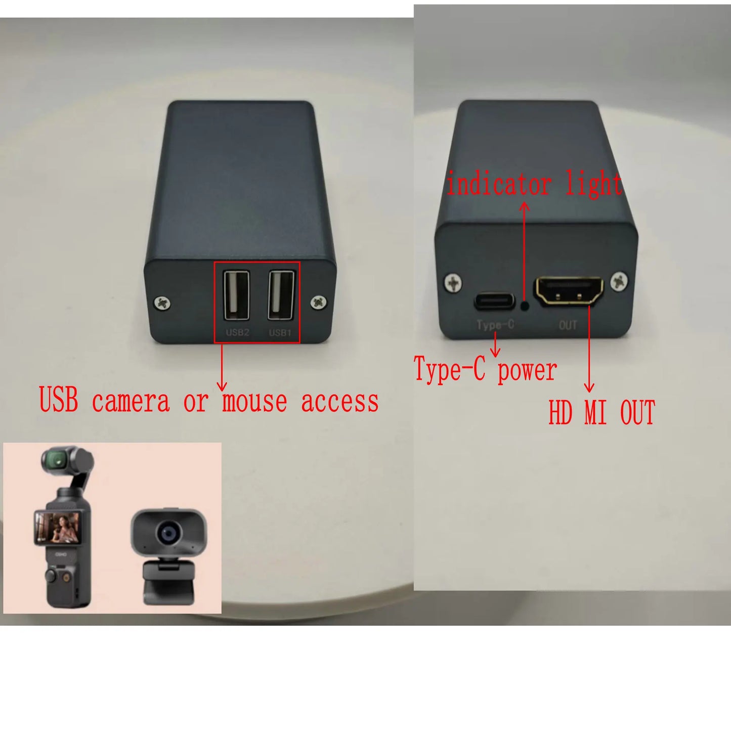 SATLINK UVC to HDMI Capture Card for Insta360 Action 4 5 Pocket 3