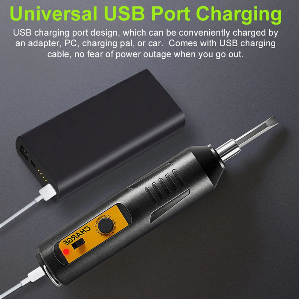 Multifunctional Electric Screwdriver Set USB Charging Electronic Repairing Tool Set for Mobilephones Computers Home Appliances Peaceful Pleasures Health and Wellness