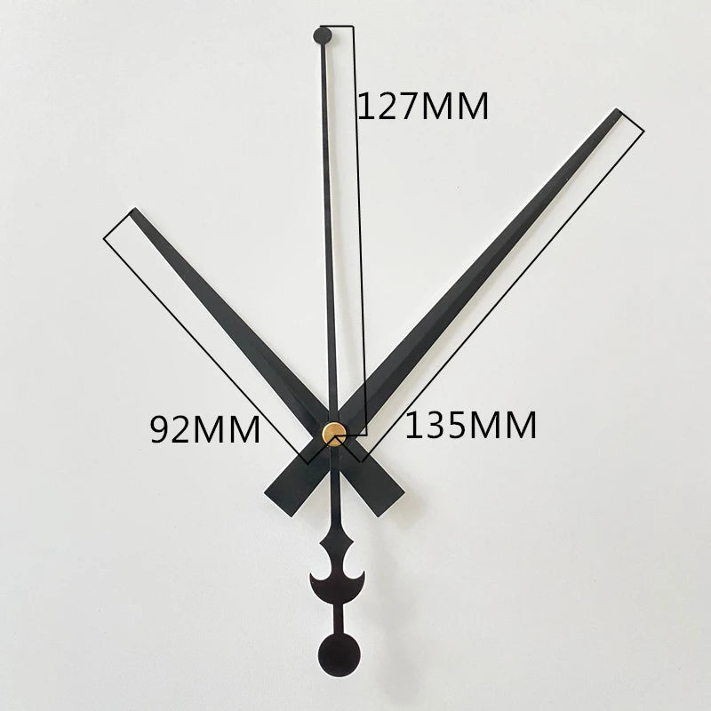 Mute DIY Wall Clock Movement Mechanism with Clock Hands Silent Kit Battery Operated Watch Repair Parts Replacement Set Peaceful Pleasures Health and Wellness Metal Hands 27 28MM Shaft Length