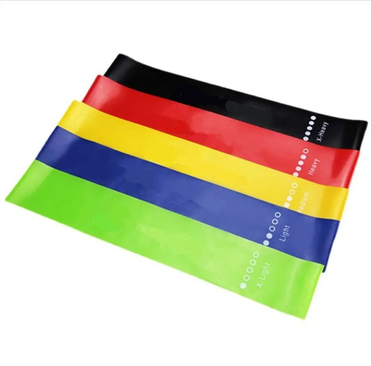 Non Slip TPE Booty Bands Set 5 Glute Resistance Bands For Squat Yoga Leg Workout Home Fitness workout equipments for home gym Peaceful Pleasures Health and Wellness 5pcs 5pcs