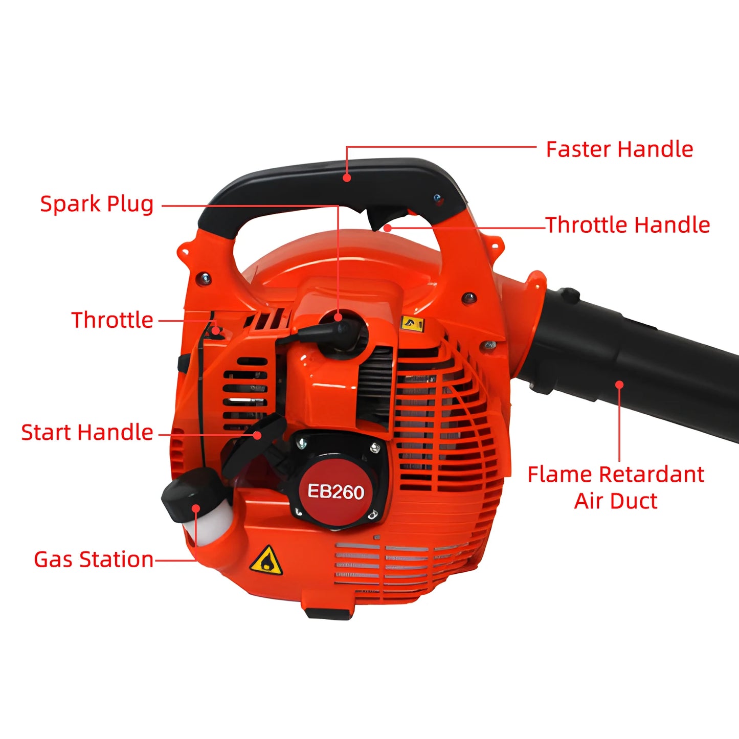 Gas Powered Leaf Blower 2-Stroke 750W | Snow & Lawn Blower