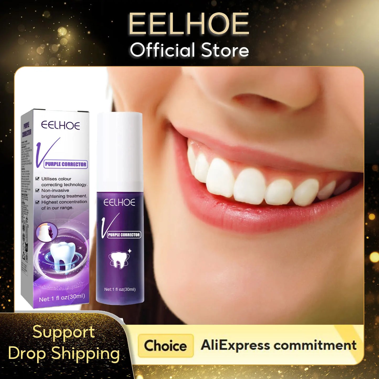 EELHOE Purple Whitening Toothpaste – Color Correcting 30ml