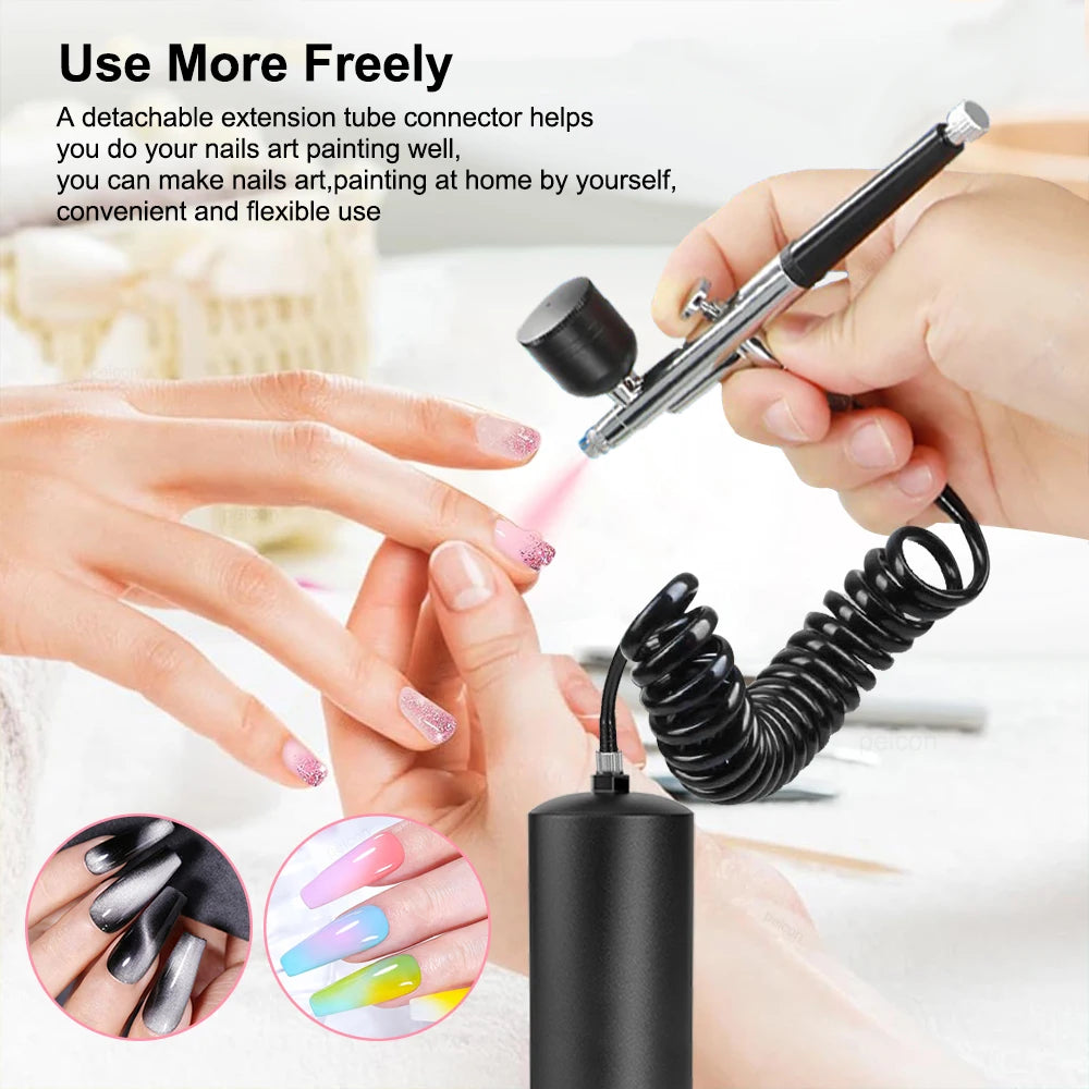 Airbrush with Compressor Airbrush Painting Mini Spray Gun for Painting Electric Paint Gun Airbrush Compressor Paint Spray Gun Peaceful Pleasures Health and Wellness