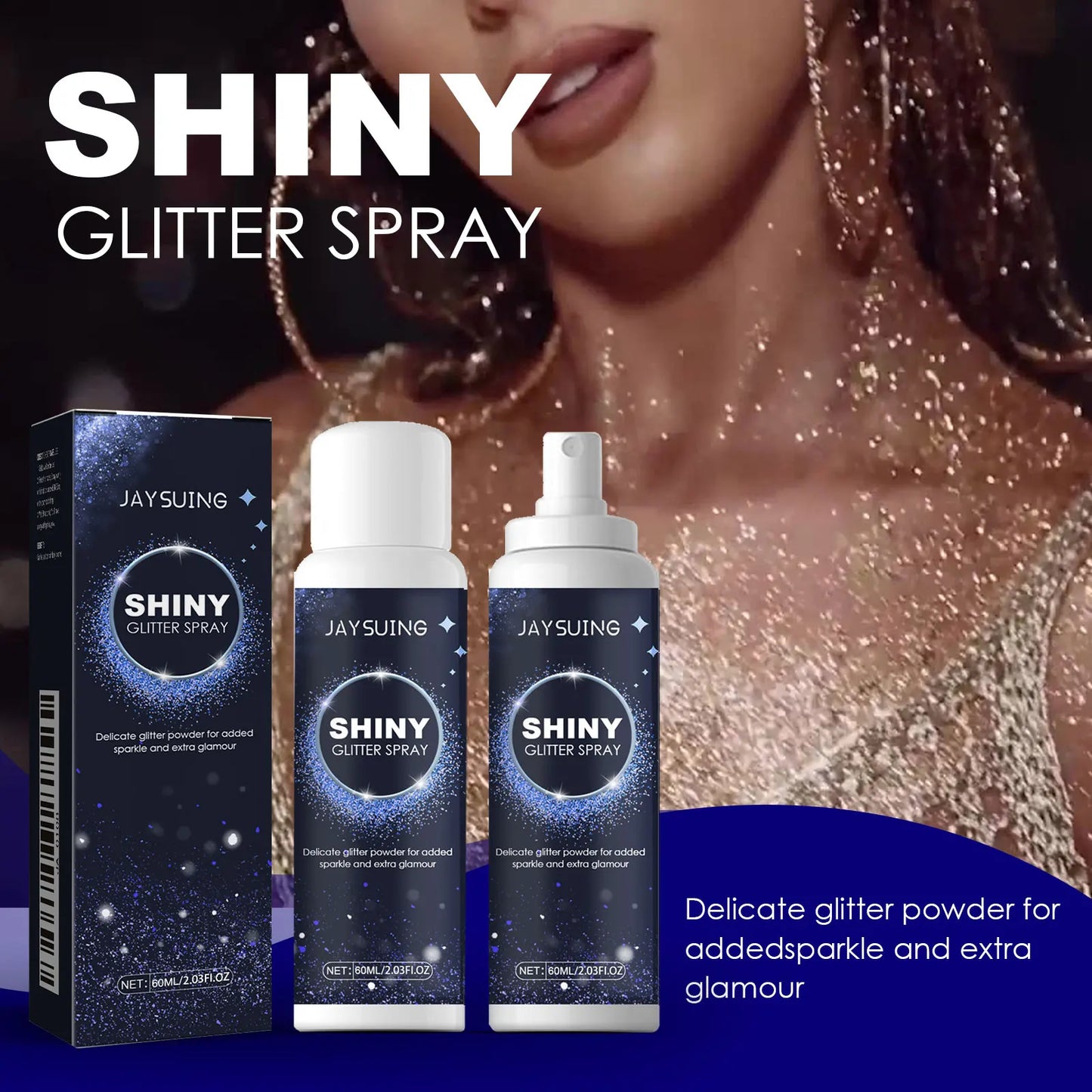 Holographic Glitter Spray for Hair & Body – Silver Shimmer Peaceful Pleasures Health and Wellness
