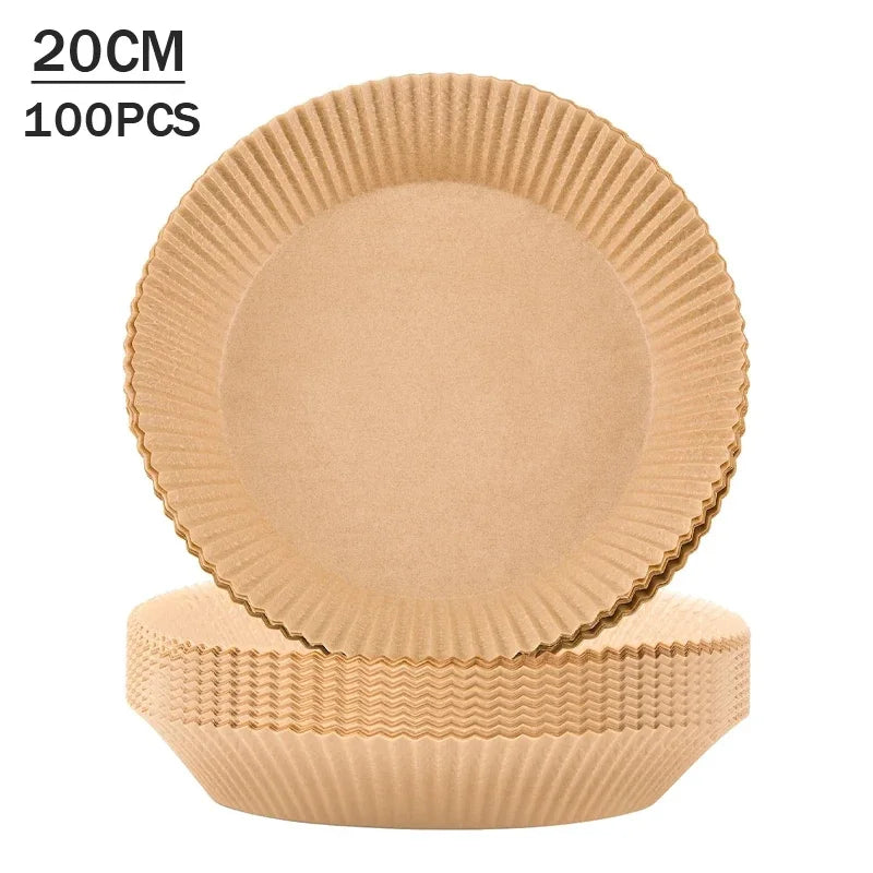 Air Fryer Parchment Paper Liners 50–200Pcs Non-Stick Disposable