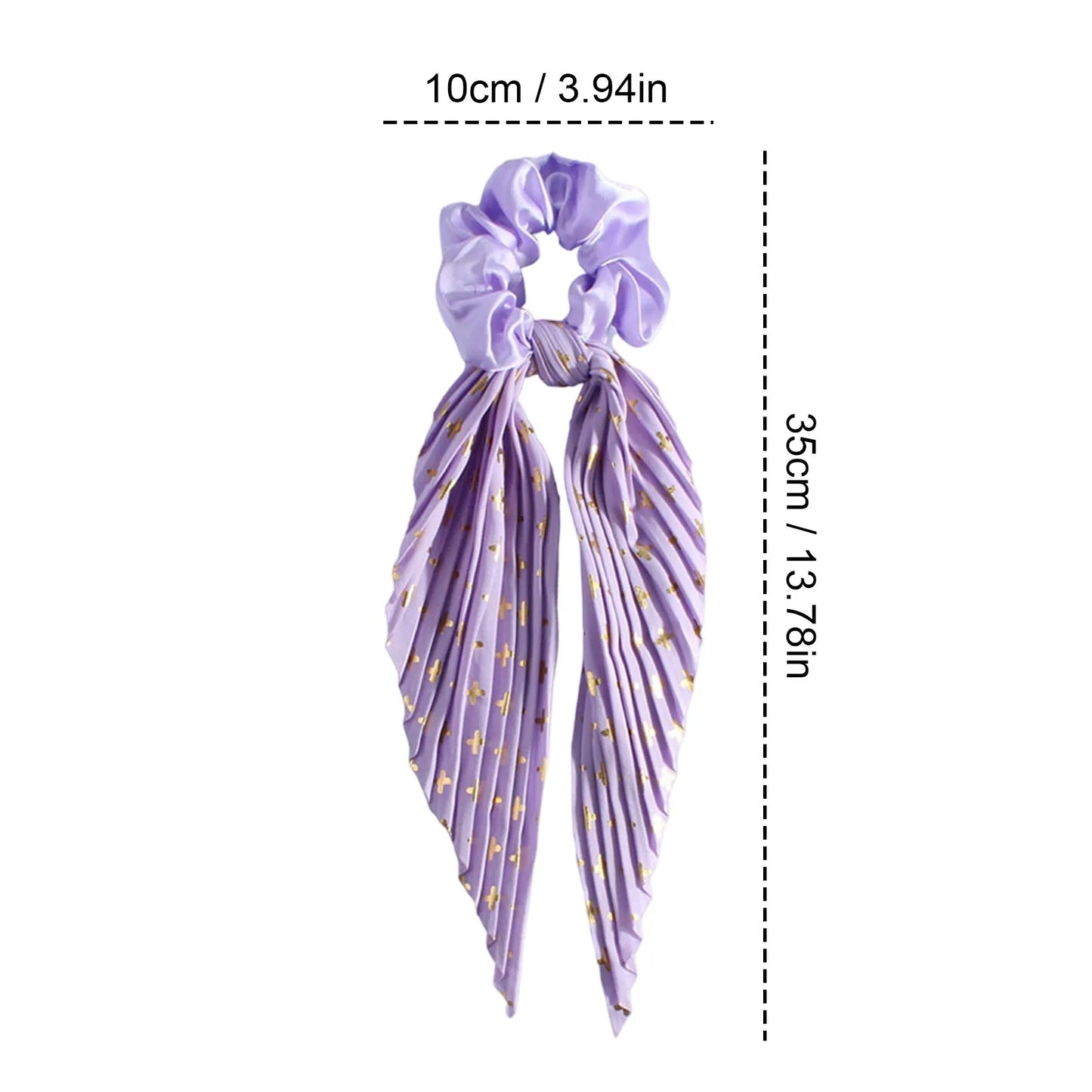 Flower Print Long Scrunchies & Hair Ties for Women – Elastic
