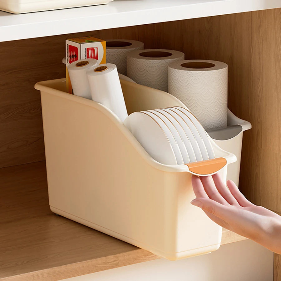 Under Sink Organizer with Wheels – Rolling Cabinet Storage Bin for Kitchen & Bathroom