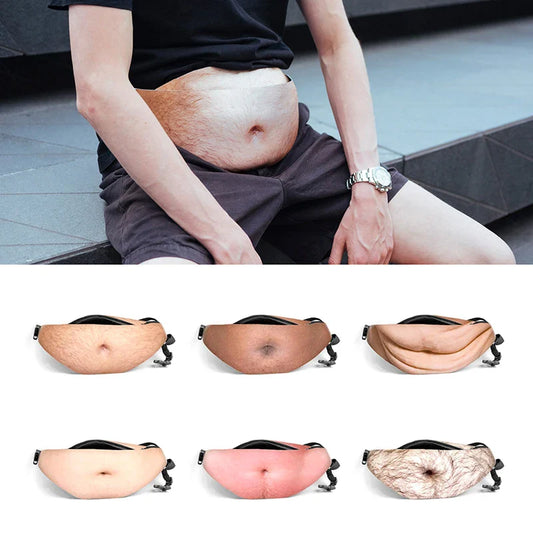 Dad Bod Beer Belly Fanny Pack – Funny Novelty Waist Bag Novelty Fanny Pack Oasis Select