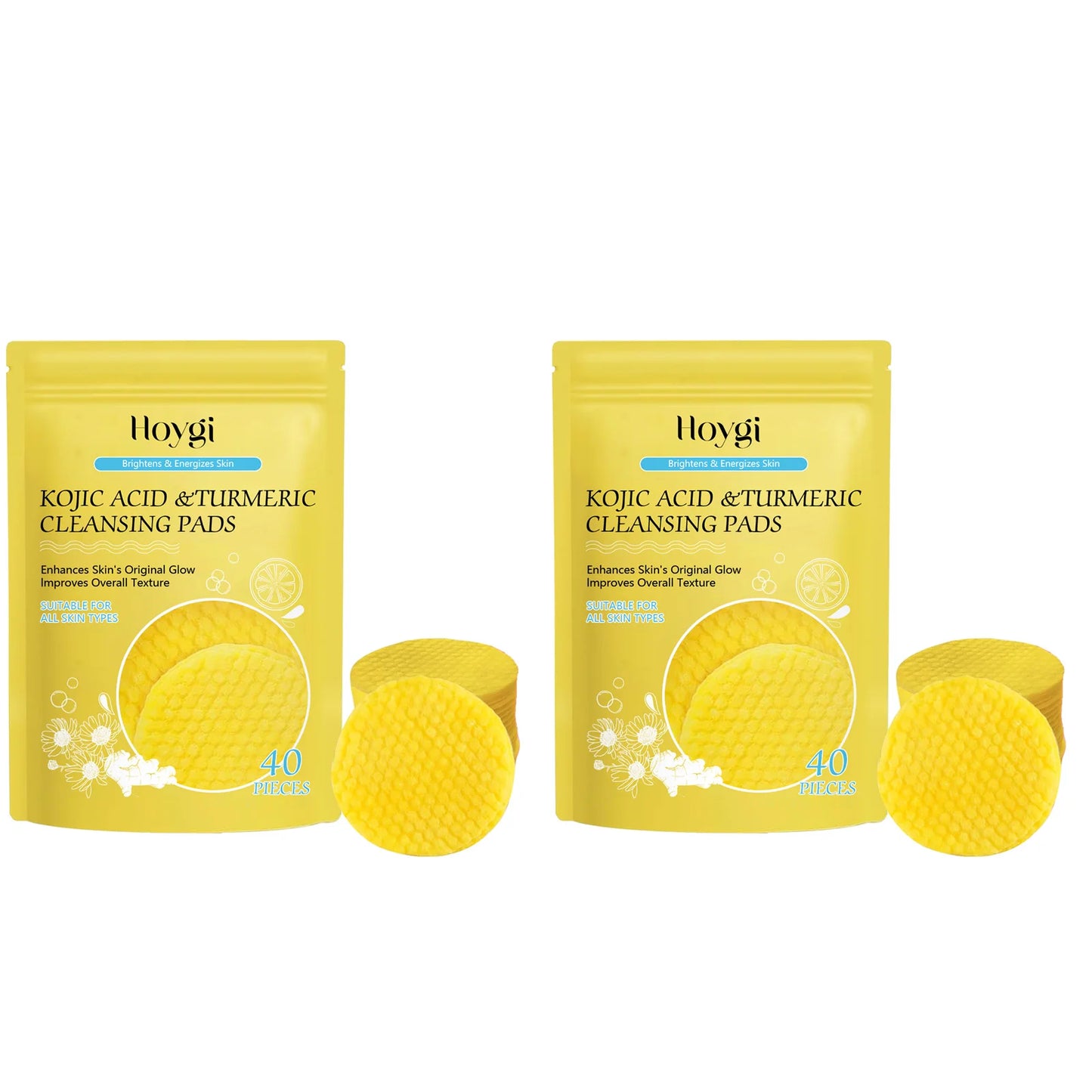 Turmeric Kojic Acid Cleansing Pads – Exfoliate & Brighten (40ct)