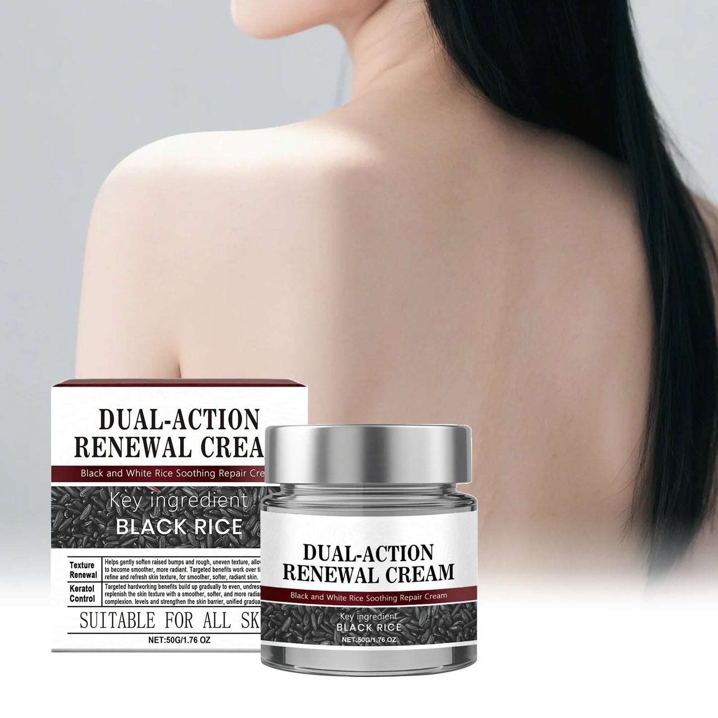 Korean Black Rice Exfoliating Brightening Body Cream 50g