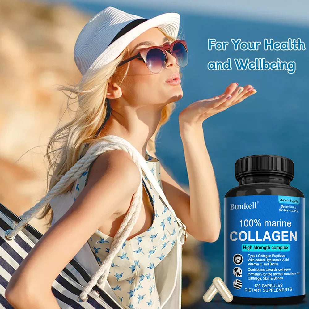 Collagen Capsules-Dietary Supplements for Skin, Hair, Joint Health, Digestion and Immune System Health Supplement, Non-GMO Peaceful Pleasures Health and Wellness