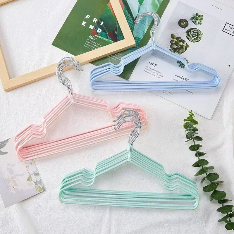 30cm Rubber Coated Kids Hanger Non-slip PVC Metal Infant Clothes Hanger for Home Dormitory Home Clothes Hanger Organization Peaceful Pleasures Health and Wellness