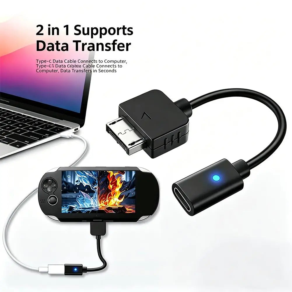 USB-C to PS Vita 1000 Charging Cable with LED Indicator