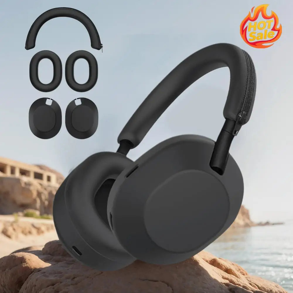 Silicone Ear Pad & Headband Cover Set for Sony WH-1000XM6