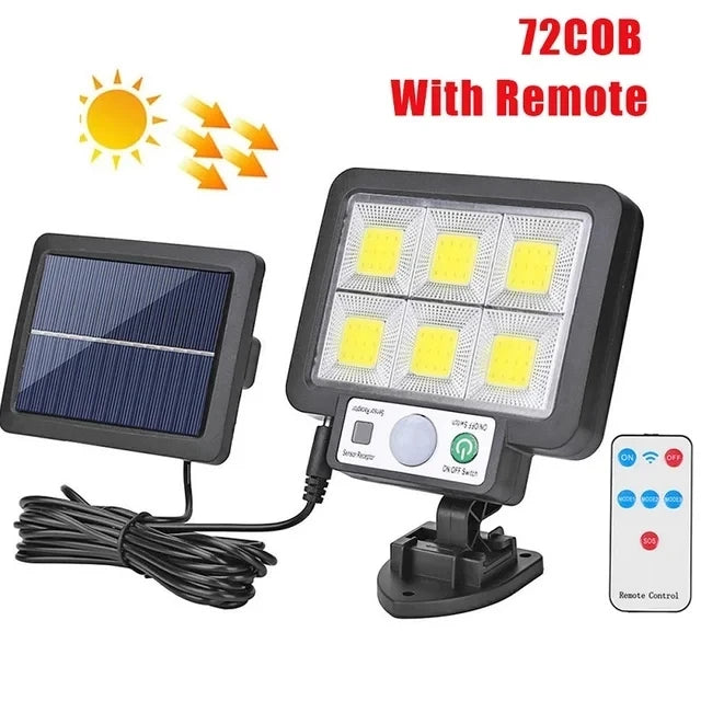 HOMEFISH LED Solar Split Wall Lamp with Motion Sensor Outdoor Waterproof Emergency Lighting for Street Garden Security And Deco Peaceful Pleasures Health and Wellness JX-F117 16-20W