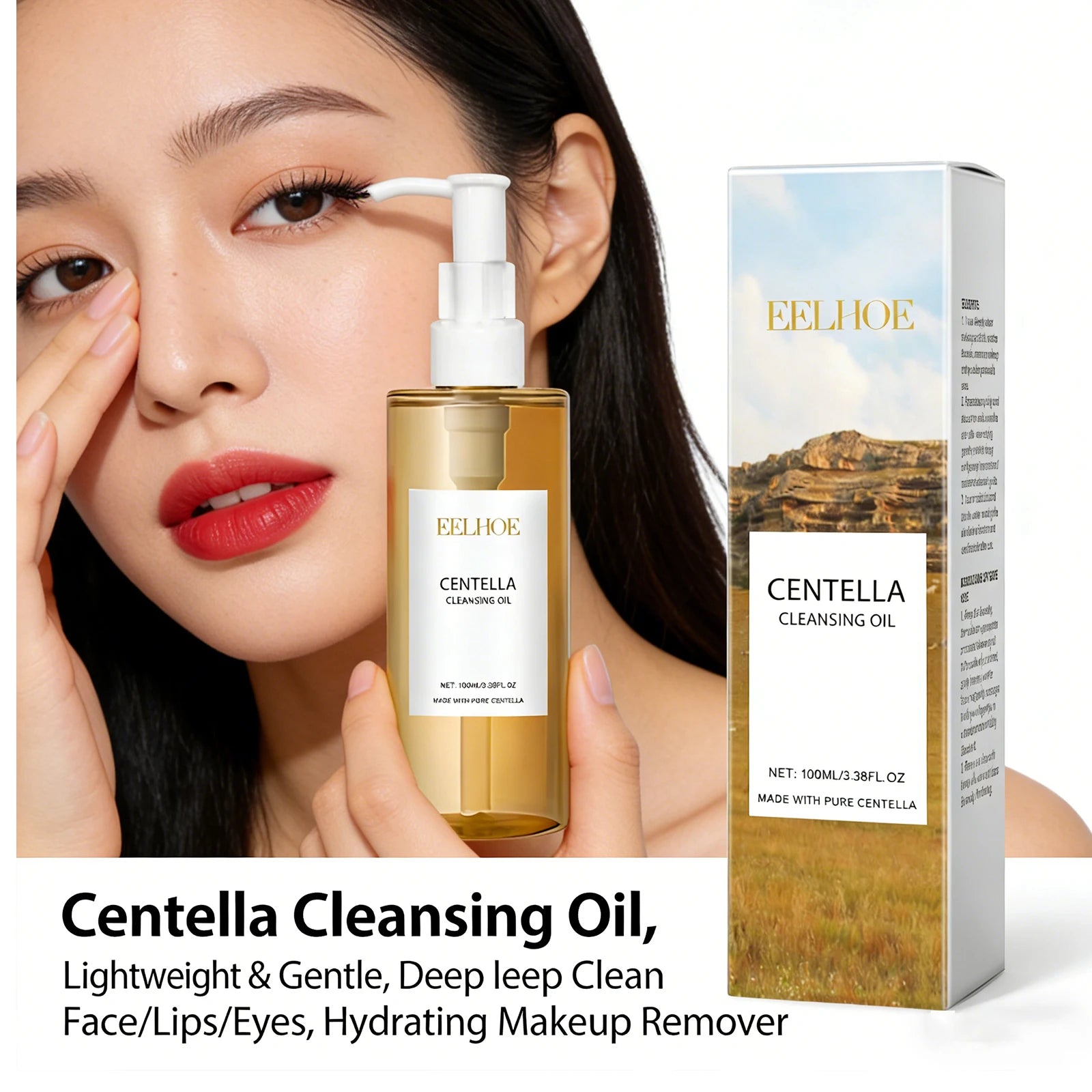 Centella Cleaning Oil Deeply Moisturizing Effectively Cleaning Makeup and Dirt Soothing Skin Gentle Cleansing Makeup Remover Oil Peaceful Pleasures Health and Wellness