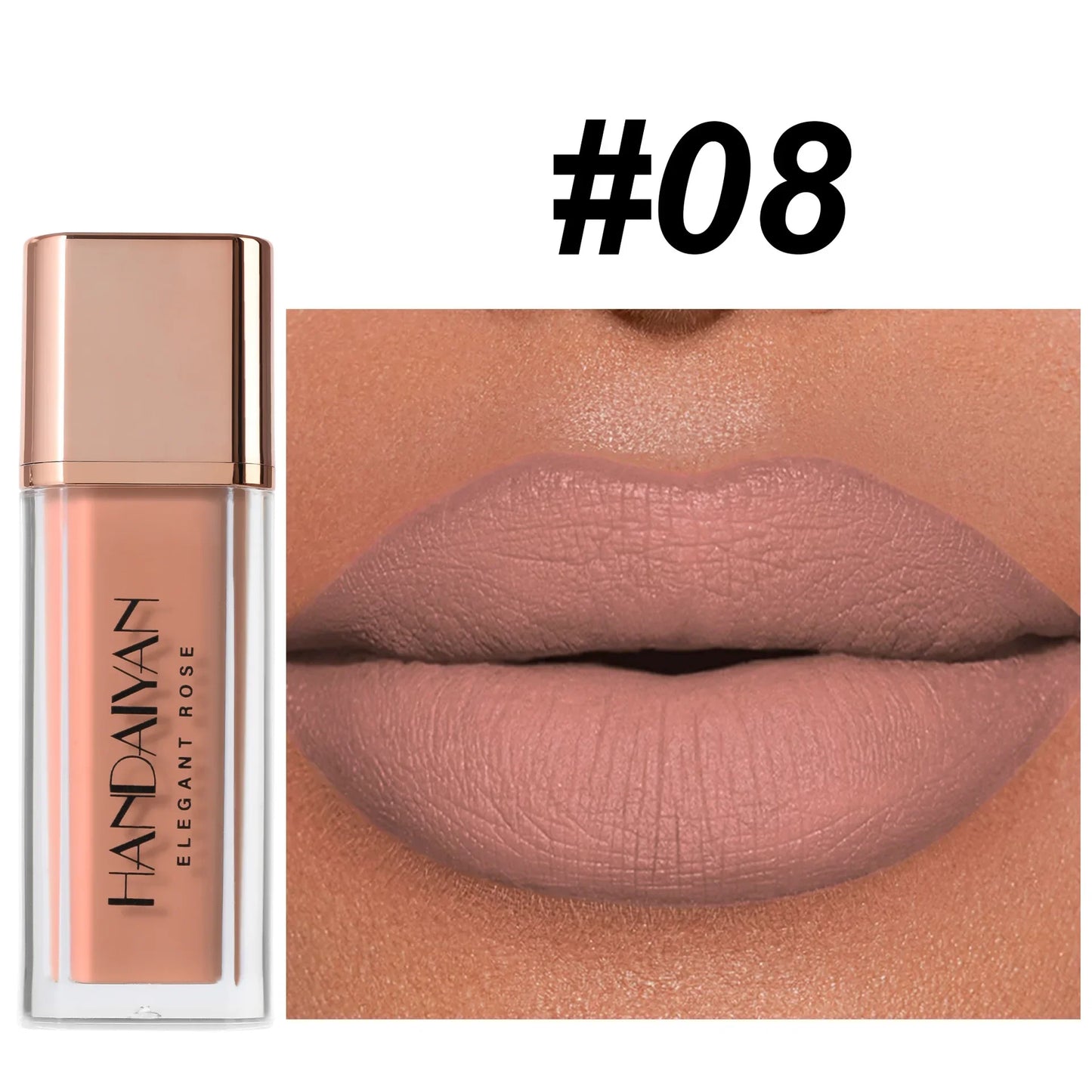 8-Color Matte Liquid Lipstick – Waterproof Long-Lasting Lip Tint