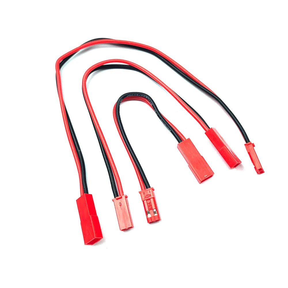 10Pcs RC Model JST 2-Pin Male to Female Connector Plug 22AWG Soft silicone 2p Extension Wire Cable for Battery RC Model Parts Peaceful Pleasures Health and Wellness