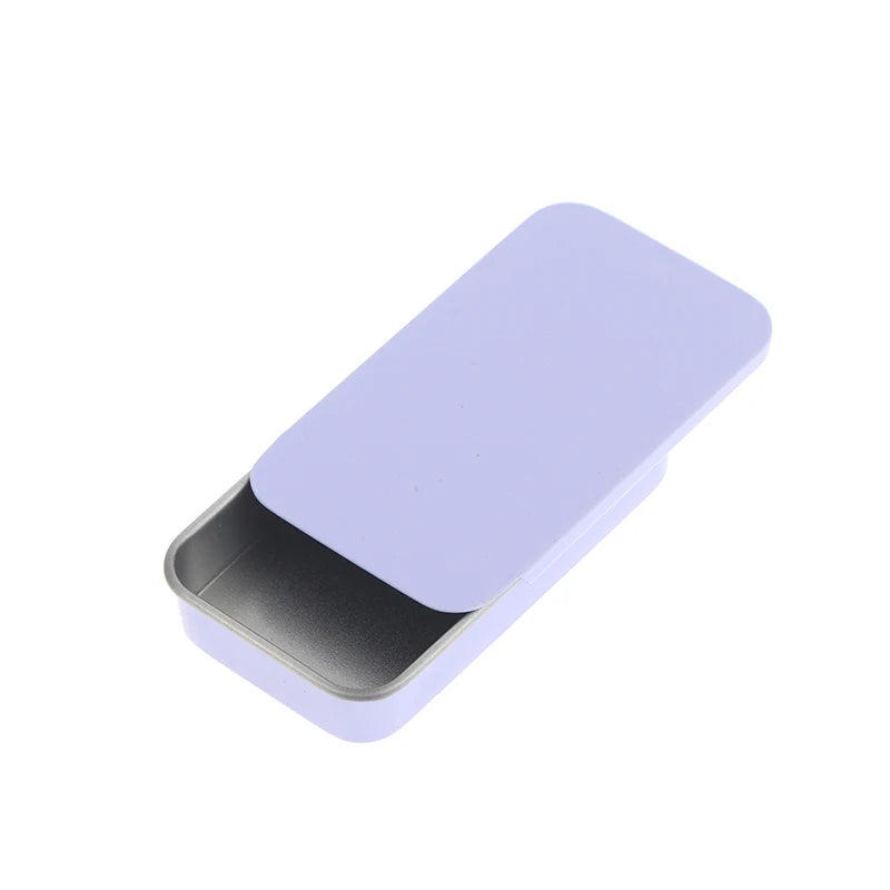 Aluminum Slide Cover Tin Box | Refillable Storage for Lip Balm & More
