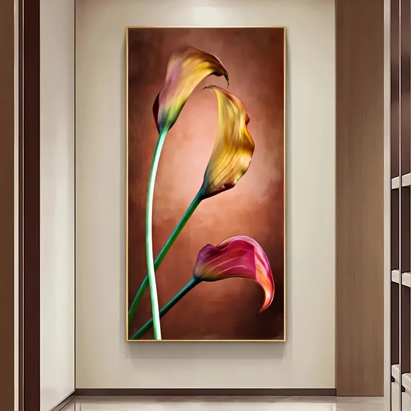 Abstract Floral Canvas Art Print | Modern Frameless Wall Decor Canvas Wall Art Peaceful Pleasures Health and Wellness ZLH4868 80x120cm No Frame