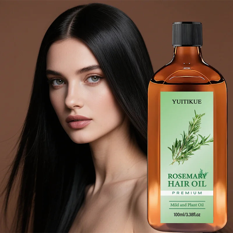 YUITIKUE Premium Rosemary Hair Oil | Mild Plant-Based Formula | For Gentle Hair & Scalp Nourishment & Healthy Hair Care 100ml Peaceful Pleasures Health and Wellness