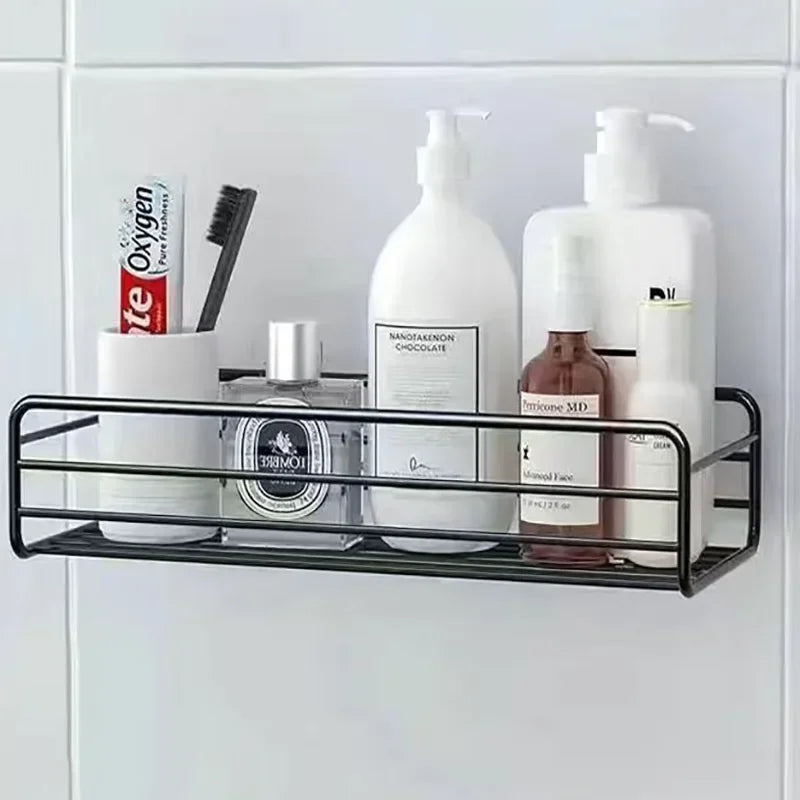 Metal Floating Wall Shelf Organizer – Bathroom & Kitchen