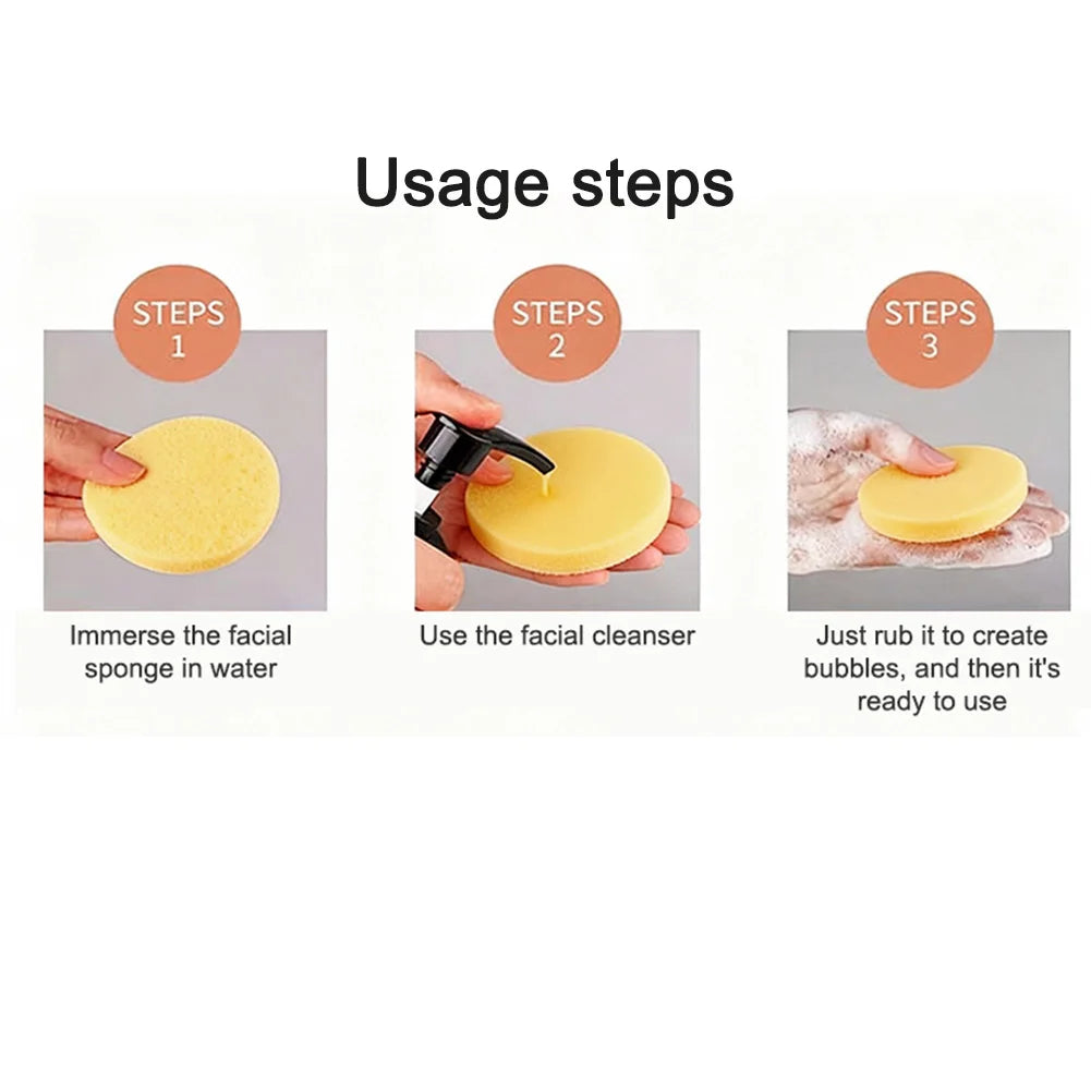 Reusable Compressed Cellulose Face Sponges 100pc Set