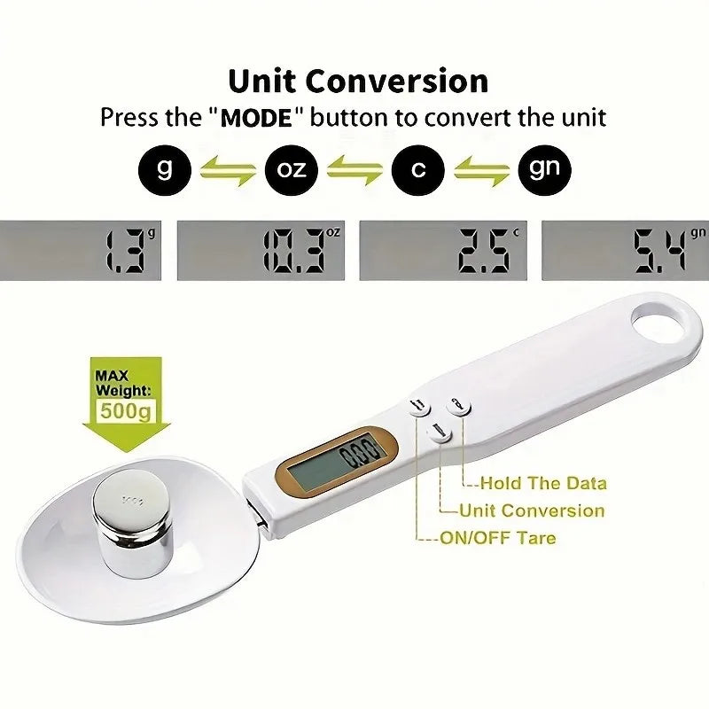Digital Measuring Spoon with Clear Display - Portable Scale Spoon for Pet Food, Tea, Milk Powder - Kitchen and Dorm Restaurant Peaceful Pleasures Health and Wellness