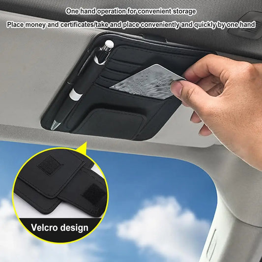 Car Sun Visor Organizer for Business Cards & Sunglasses Peaceful Pleasures Health and Wellness