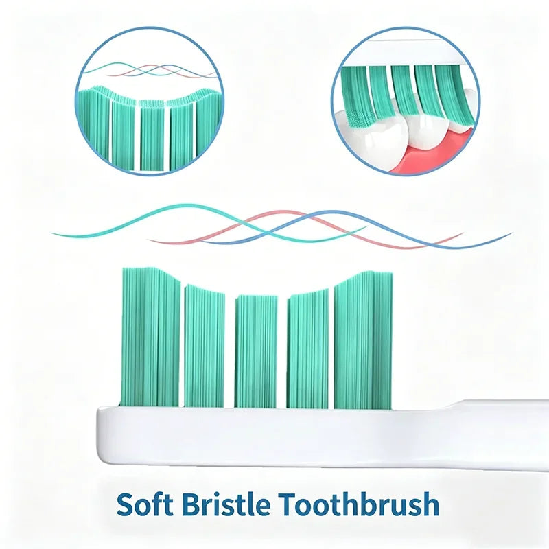 8-Pack Brush Heads for Xiaomi MIJIA T300/T500 Electric Toothbrush Toothbrush Replacement Heads Peaceful Pleasures Health and Wellness