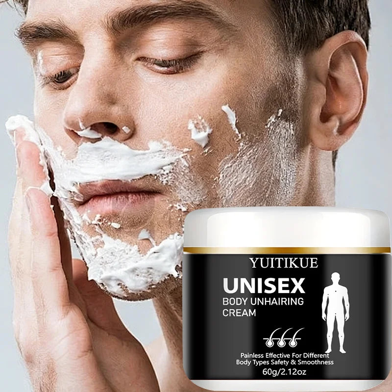 Yuitikue Unisex Body Hair Removal Cream, 60g Painless Effective Hair Remover for All Body Types, Safe & Smooth Skin Formula Peaceful Pleasures Health and Wellness