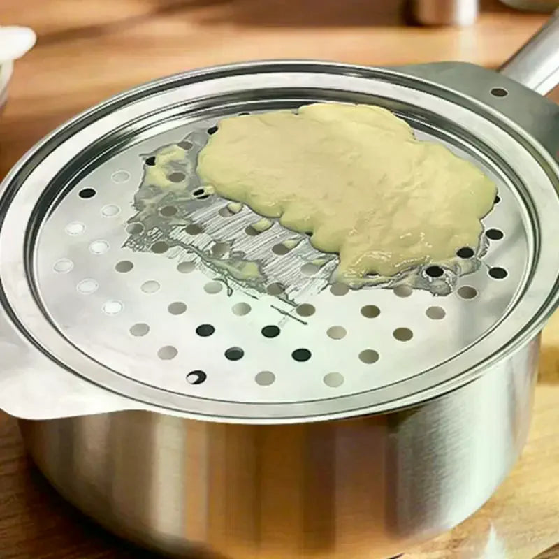 Stainless Steel Spaetzle Maker Lid & Spaghetti Strainer