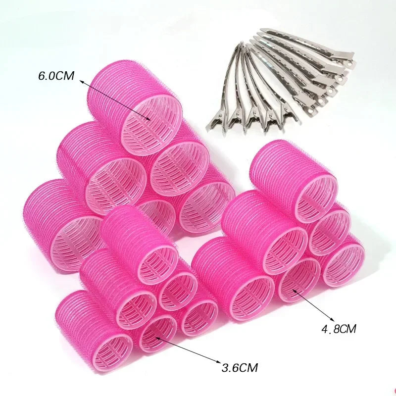 28-Piece Heatless Hair Roller Set | 3 Sizes Self-Grip Curlers
