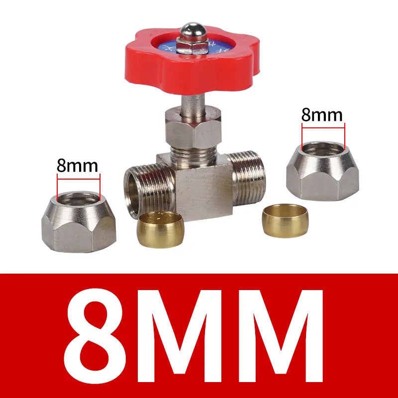 Copper Needle Globe Valve 6–12mm Nickel Plated | High Pressure